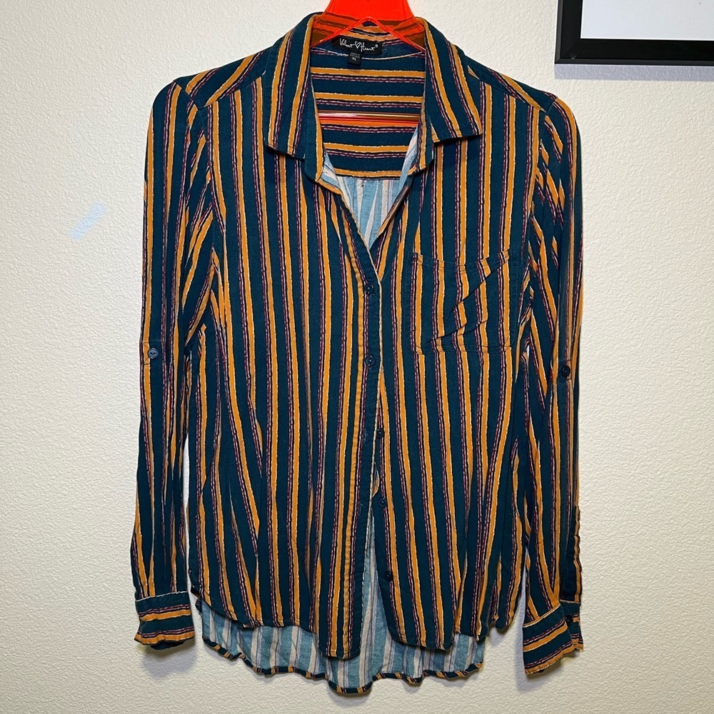 Velvet Heart Multicolor Striped Shirt size xl